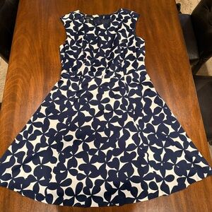INC International Concepts Blue and White A-Line Mini Dress